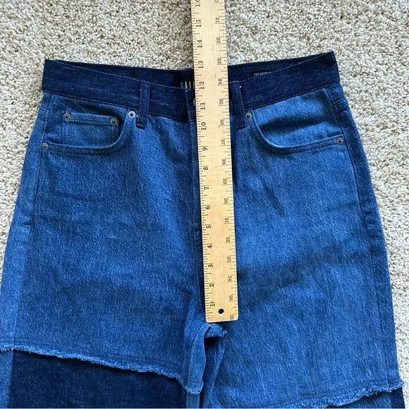 RAILS The Getty Crop High Rise Patchwork‎ Wide Leg Jeans 29 - Picture 5 of 8